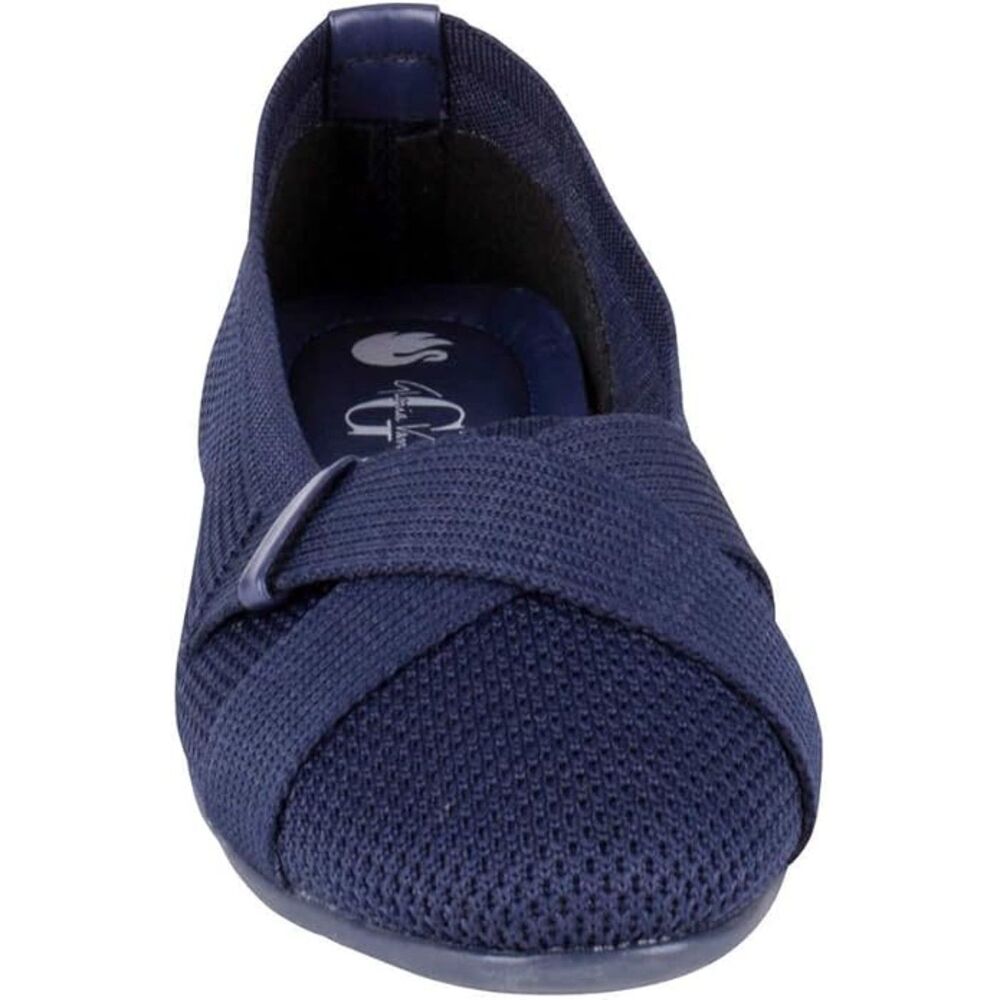 Gloria Vanderbilt Ladies' Round Toe Cross-strap Dressy Flats Navy Size 7.5 - Picture 4 of 6
